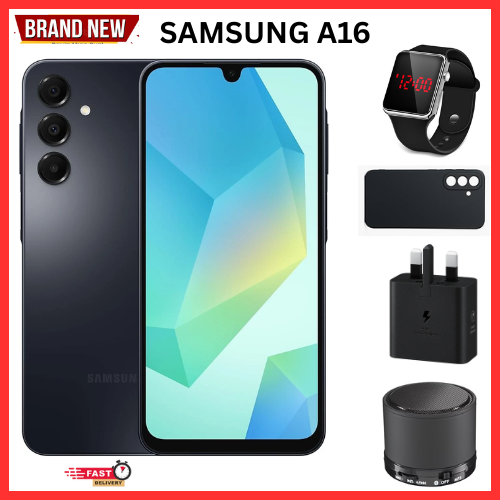 GENZ'S DISCOUNTS !!! BRAND NEW SAMSUNG GALAXY A16,  6.7'' HD+, 4GB RAM + 128GB ROM, DUAL SIM, 50MP, 5000mAh SMARTPHONES COMES WITH FREE GIFTS ( AIRPODS + SMART WATCH +POWERBANK ) FOR YOU