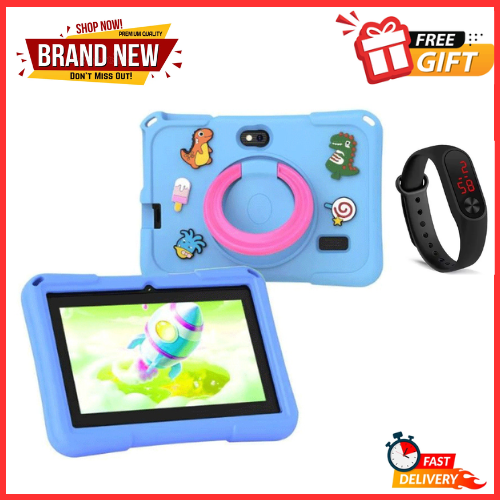 [NEW ARRIVAL] Modio M68 Kid's Tablet - 7" IPS LCD Screen, 6GB RAM+128GB ROM, 3000mAh Battery, 8MP Main & 5MP Selfie Cameras, WiFi, Parental Control, Preloaded Learning Apps, Proof Case - Tablets