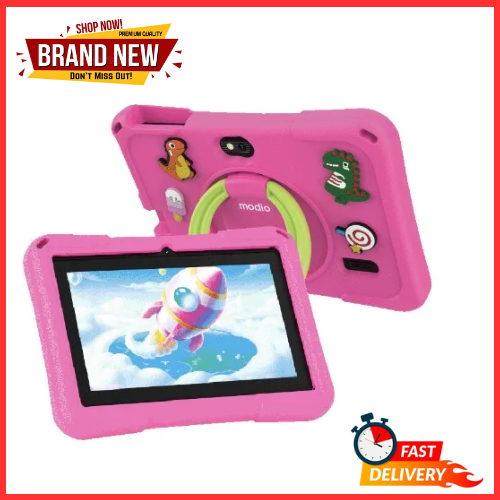 [NEW ARRIVAL] Modio M68 Kid's Tablet - 7" IPS LCD Screen, 6GB RAM+128GB ROM, 3000mAh Battery, 8MP Main & 5MP Selfie Cameras, WiFi, Parental Control, Preloaded Learning Apps, Proof Case - Tablets