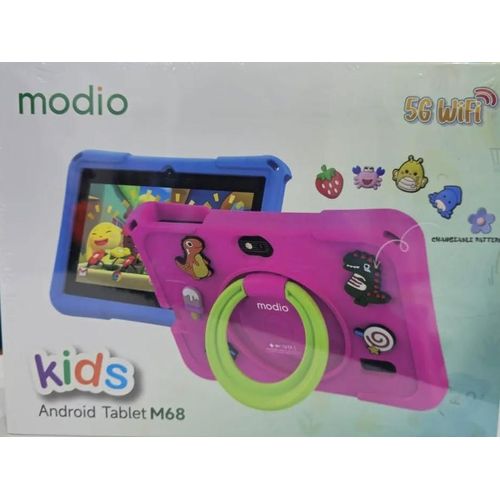 [NEW ARRIVAL] Modio M68 Kid's Tablet - 7" IPS LCD Screen, 6GB RAM+128GB ROM, 3000mAh Battery, 8MP Main & 5MP Selfie Cameras, WiFi, Parental Control, Preloaded Learning Apps, Proof Case - Tablets