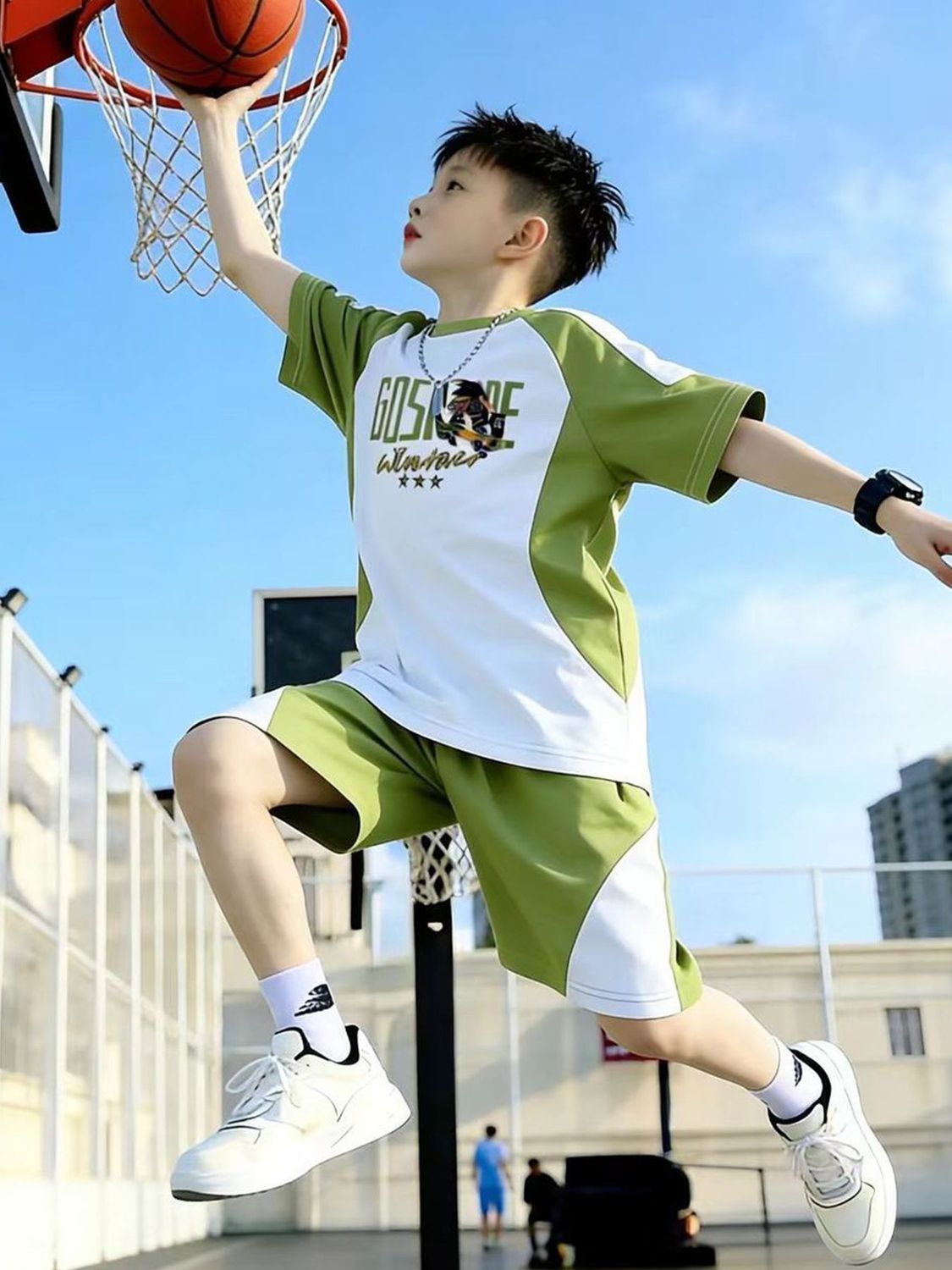 New Arrival Kids Boys Short Sleeve & Shorts Set Letter Print Casual Sports Outfit, Comfortable Breathable Boys Clothing Set