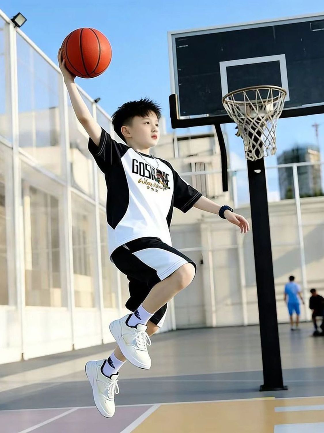 New Arrival Kids Boys Short Sleeve & Shorts Set Letter Print Casual Sports Outfit, Comfortable Breathable Boys Clothing Set