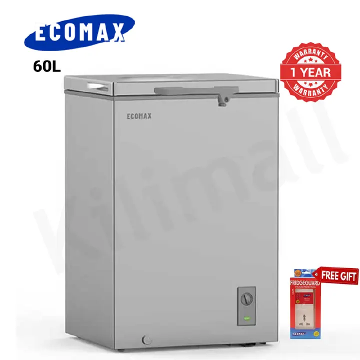 ECOMAX 60L Chest Freezer Portable Refrigerator Single Door Fridge Energy-saving Fast Cooling with Lock and Keys BD-60