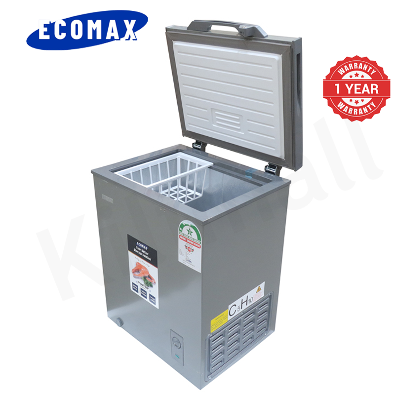 ECOMAX 60L Chest Freezer Portable Refrigerator Single Door Fridge Energy-saving Fast Cooling with Lock and Keys BD-60