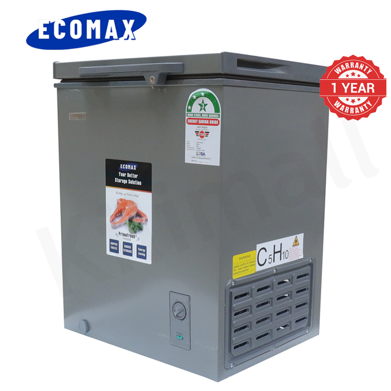 ECOMAX 60L Chest Freezer Portable Refrigerator Single Door Fridge Energy-saving Fast Cooling with Lock and Keys BD-60
