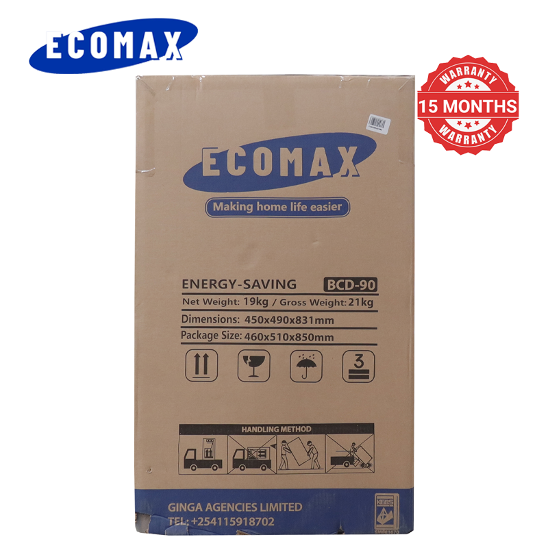 ECOMAX 90L Single Door Refrigerator Home Improvement Energy Saving Fridge with Lock and Keys BCD-90