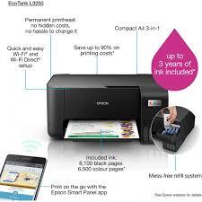 Brand New Epson Printer Epson L3250 ECOTANK Printer Black and Color, Print, Scan, Copy and Wireless| All in one Office Printer | Portable easy to install ,Wireless EPSON Printer WIFI ENABLED