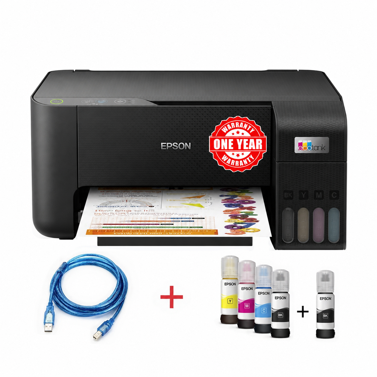 Brand New Epson Printer Epson L3250 ECOTANK Printer Black and Color, Print, Scan, Copy and Wireless| All in one Office Printer | Portable easy to install ,Wireless EPSON Printer WIFI ENABLED