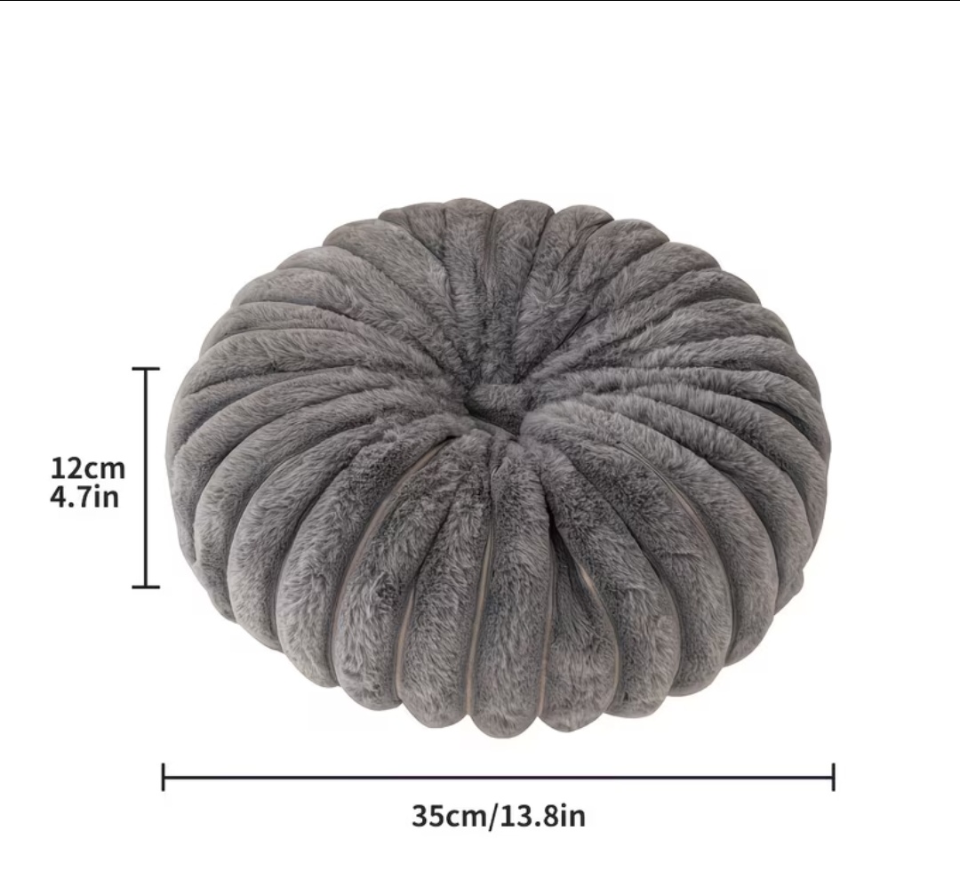 Luxury Pleated Round Cushion Covers - Modern Decorative Throw Pillow