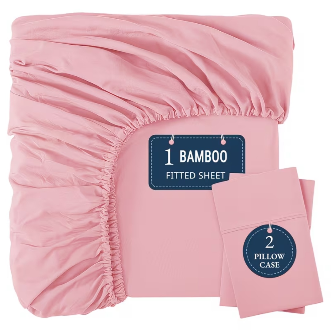 6x6 Pure Cotton Fitted Bedsheet Set with 2 Pillowcases – Soft & Breathable