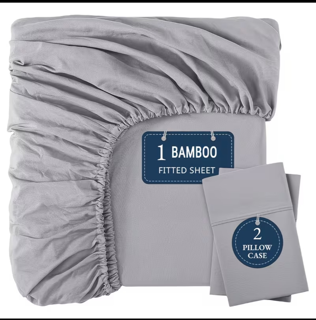 6x6 Pure Cotton Fitted Bedsheet Set with 2 Pillowcases – Soft & Breathable