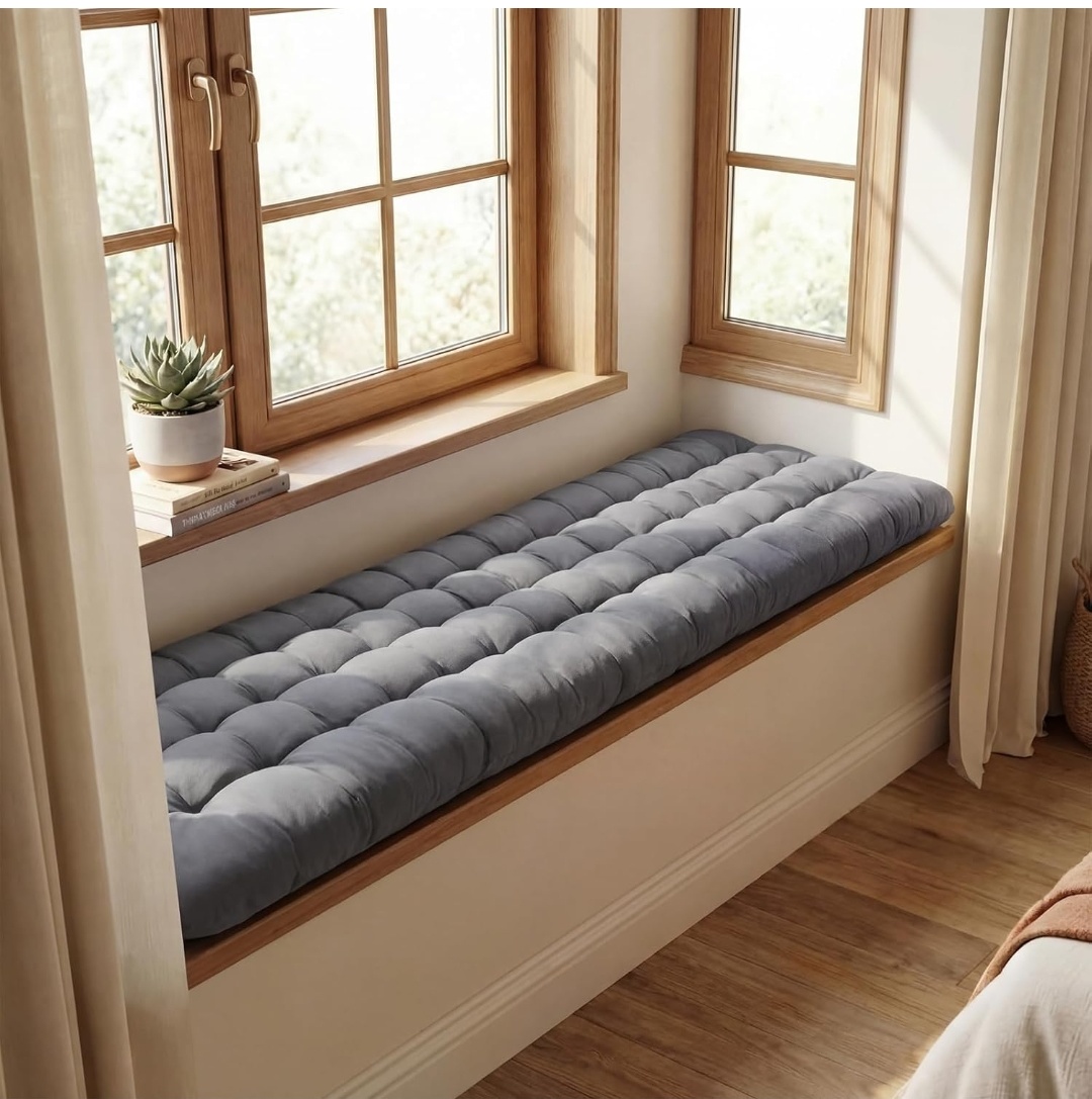 Long Floor Cushion Large Floor Cushion with Brushed Cotton 74.8 x 27.5 x 3.15 in Jumbo Lounger Pillow for Outdoor Indoor Bay Window Meditation Yoga Reading Sleeping