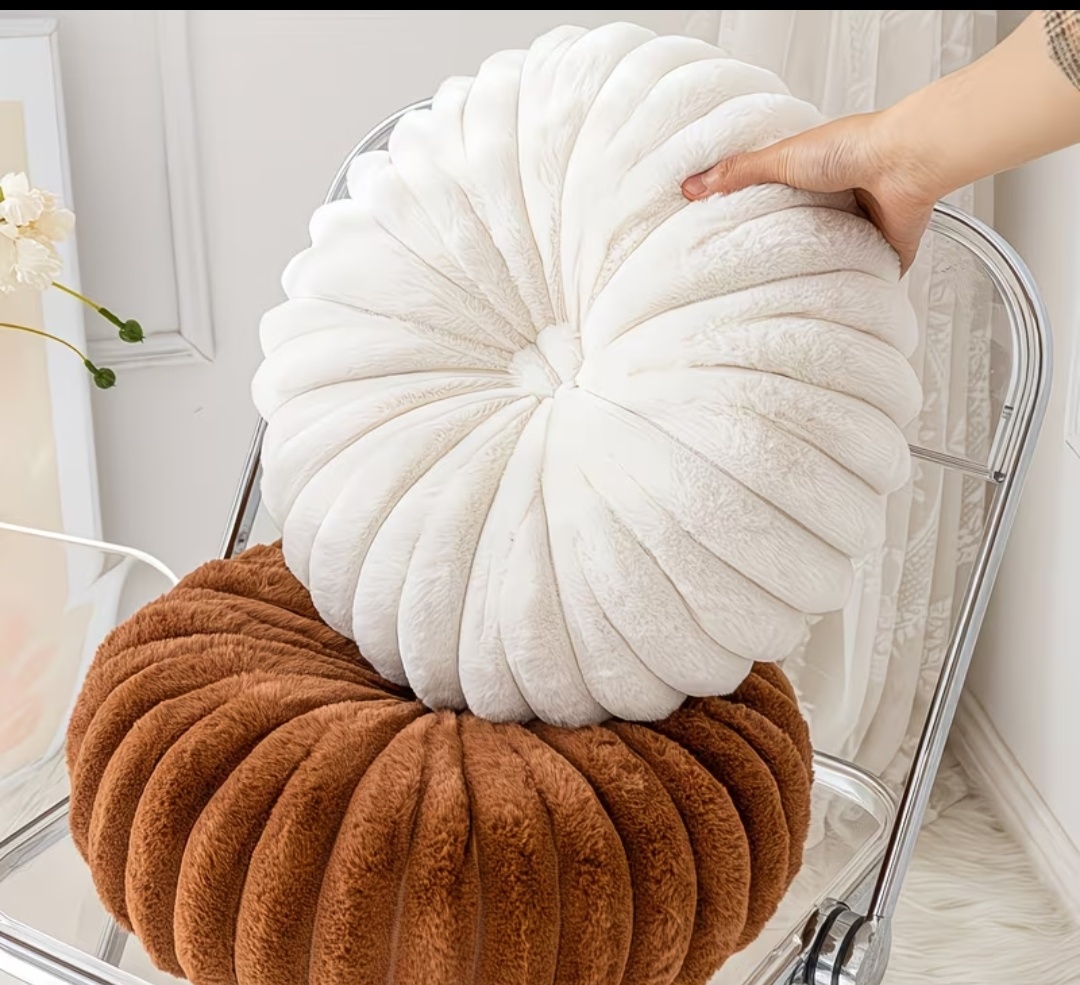Luxury Pleated Round Cushion Covers - Modern Decorative Throw Pillow