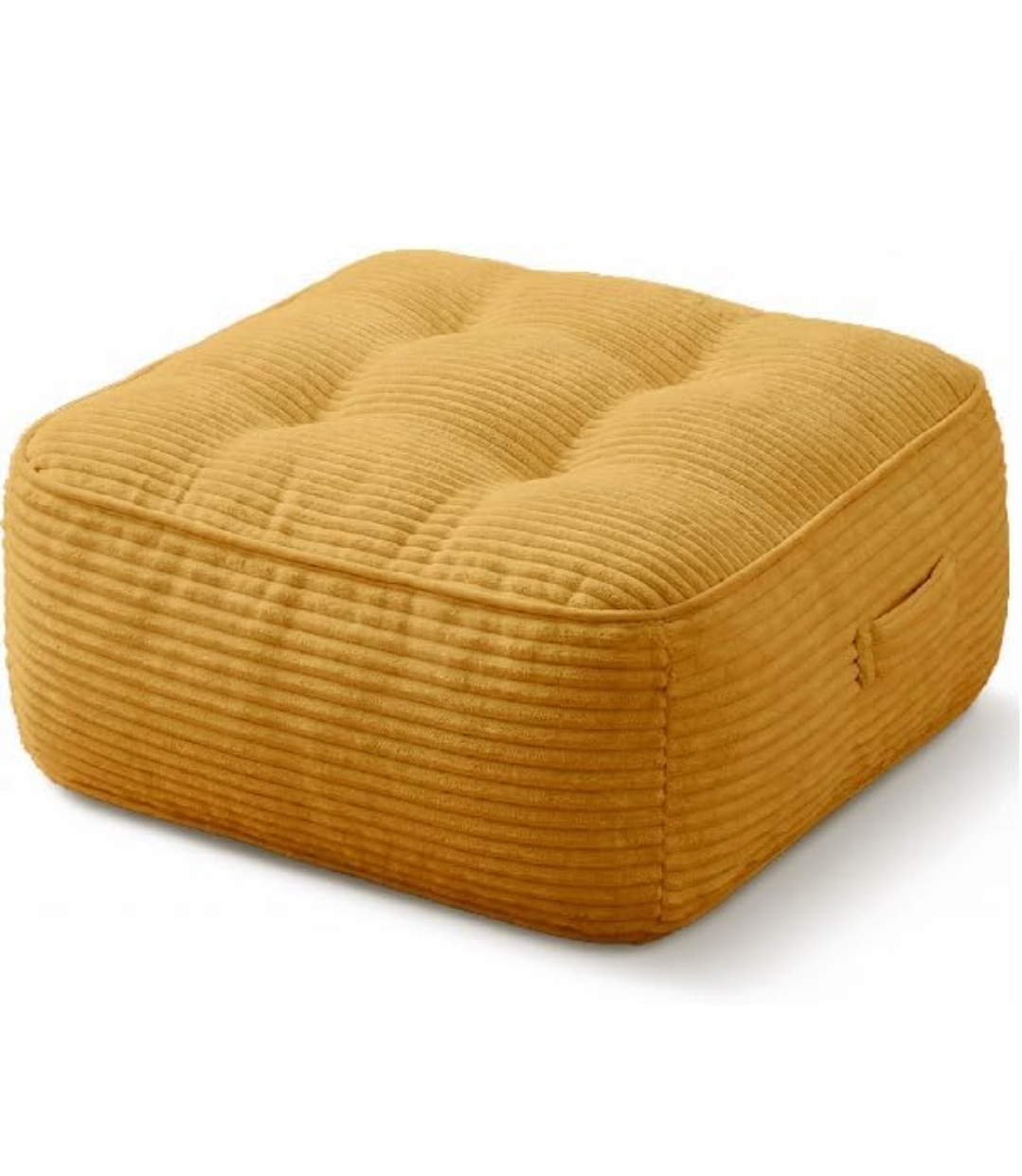 11" Thick Washable Floor Pillow for Adults, Yoga & Meditation Cushion with Handle, Square Large Pillows