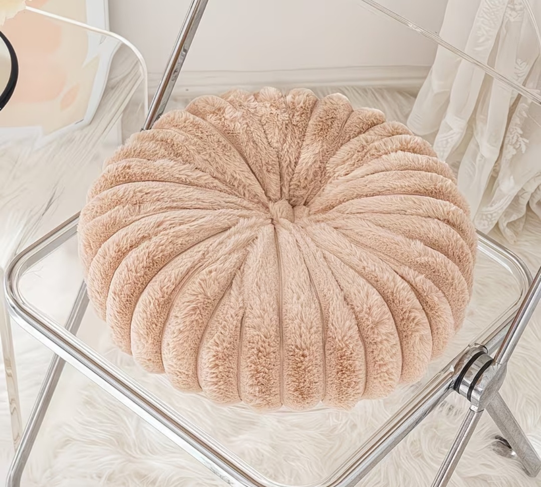Luxury Pleated Round Cushion Covers - Modern Decorative Throw Pillow