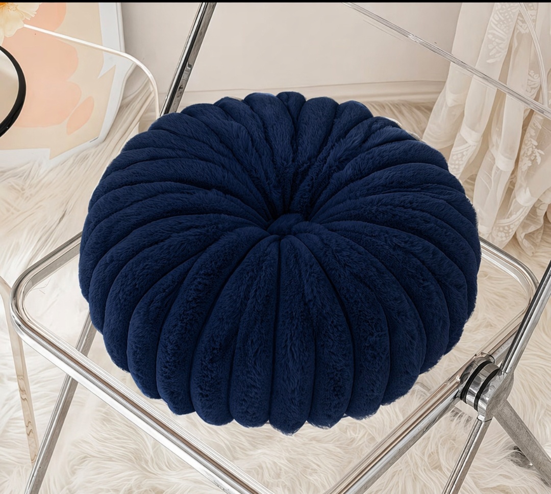 Luxury Pleated Round Cushion Covers - Modern Decorative Throw Pillow