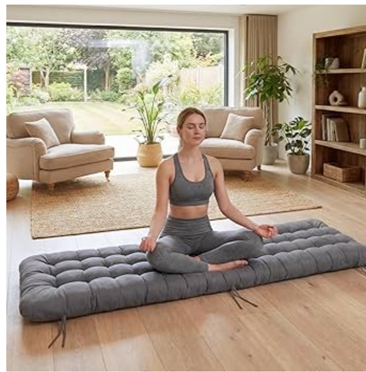 Long Floor Cushion Large Floor Cushion with Brushed Cotton 74.8 x 27.5 x 3.15 in Jumbo Lounger Pillow for Outdoor Indoor Bay Window Meditation Yoga Reading Sleeping