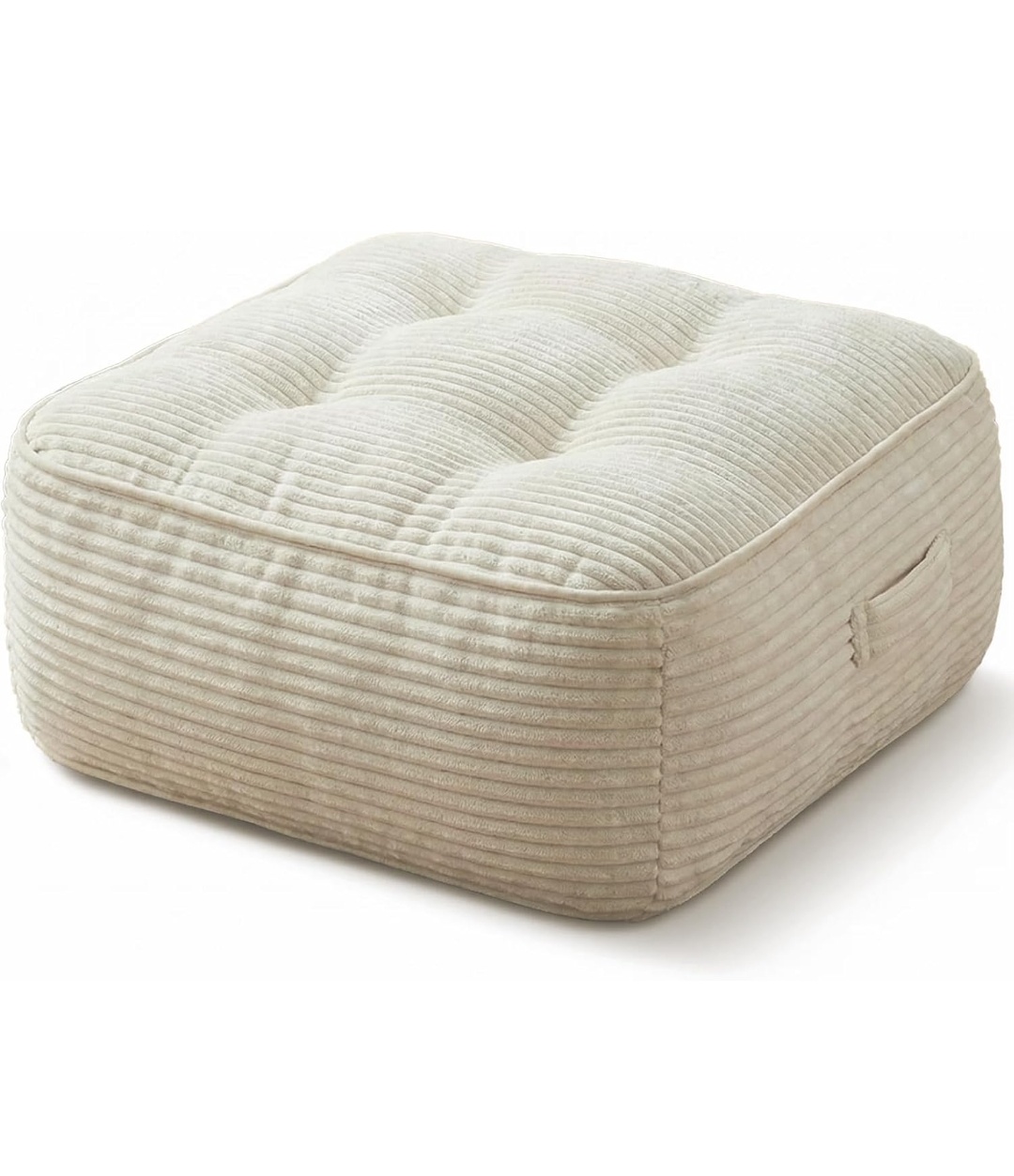 11" Thick Washable Floor Pillow for Adults, Yoga & Meditation Cushion with Handle, Square Large Pillows
