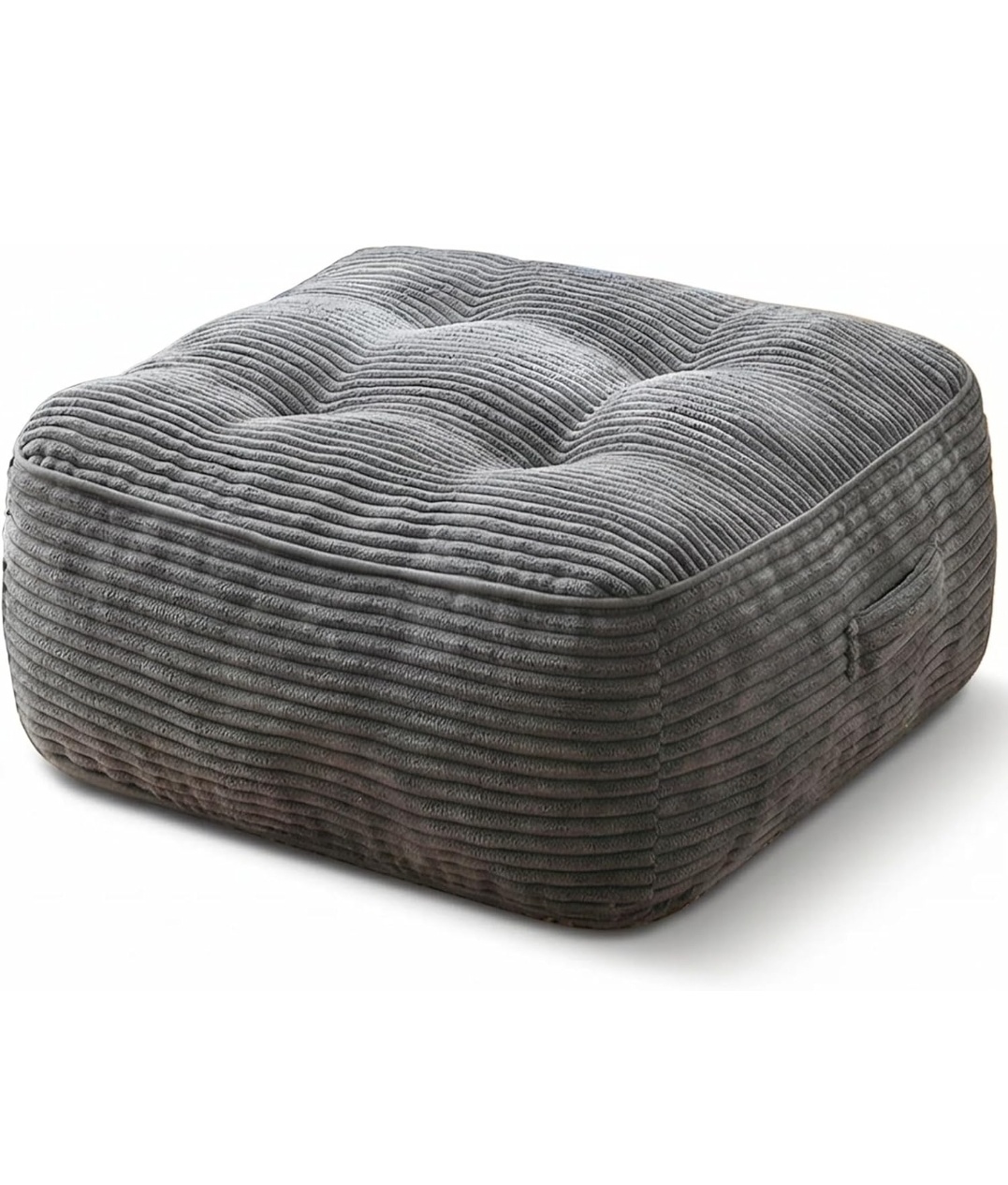 11" Thick Washable Floor Pillow for Adults, Yoga & Meditation Cushion with Handle, Square Large Pillows