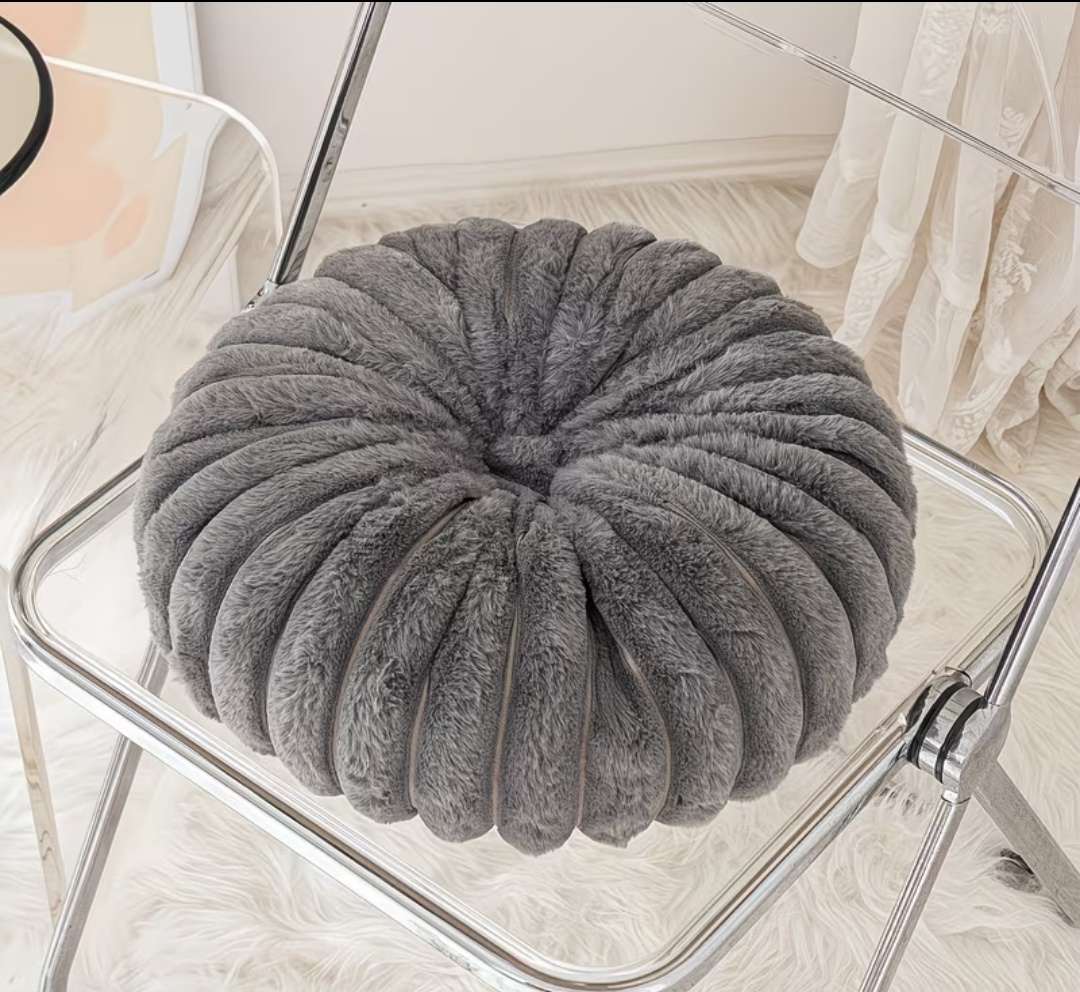 Luxury Pleated Round Cushion Covers - Modern Decorative Throw Pillow