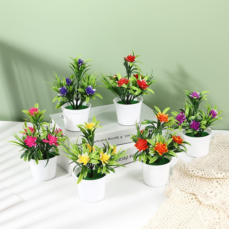 Artificial Indoor Decorative Small Potted Plants for Living Room and Entrance