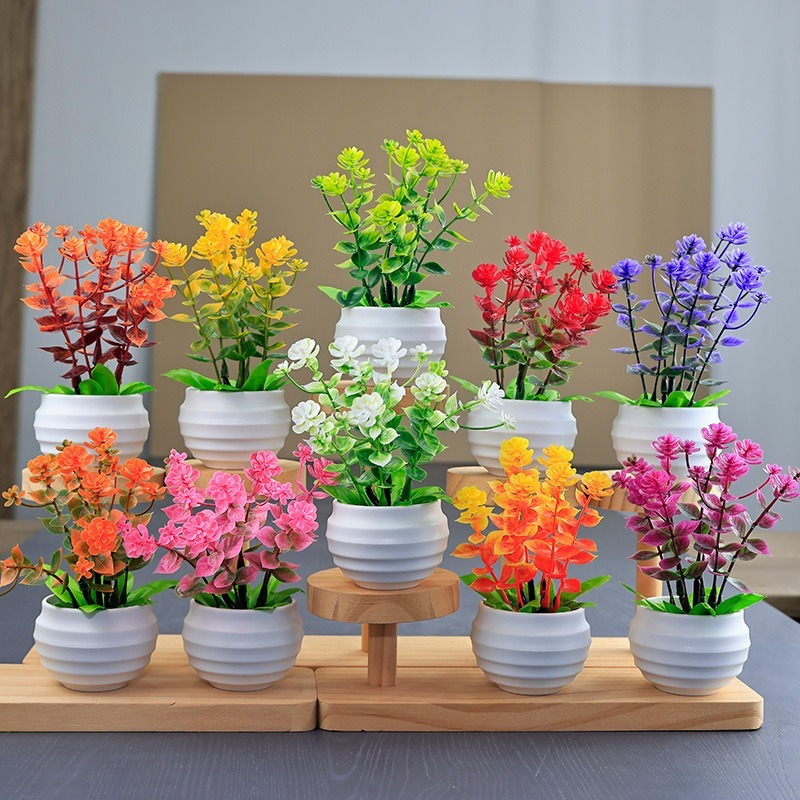 Artificial Indoor Decorative Small Potted Plants for Living Room and Entrance