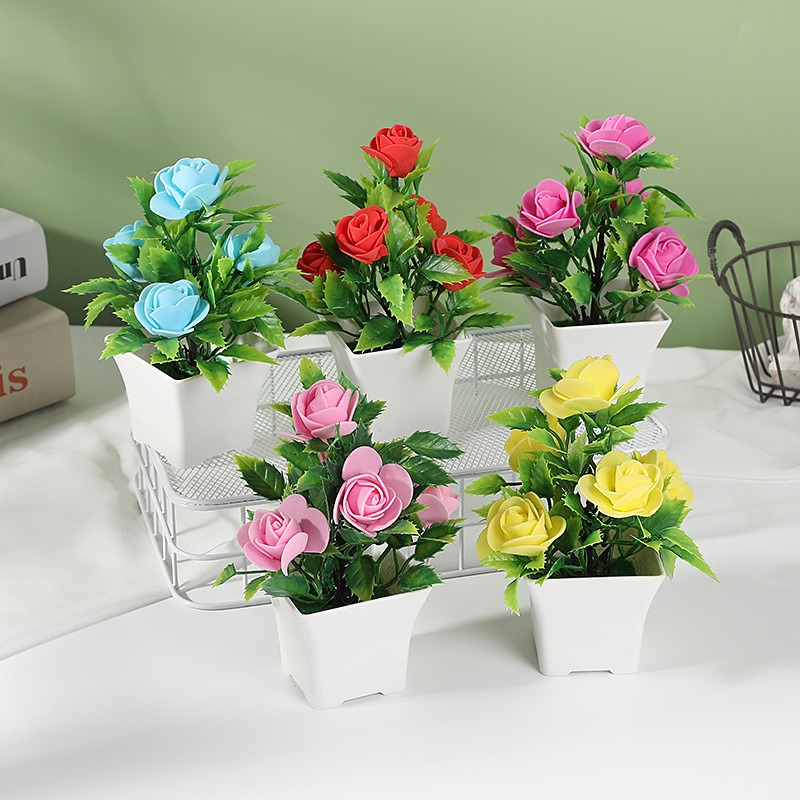 Artificial Indoor Decorative Small Potted Plants for Living Room and Entrance