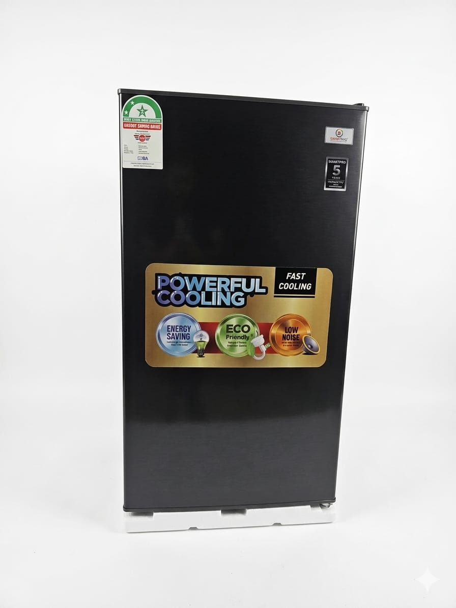 SMARTPRO SFR-120SI 90L Single Door Refrigerator. Low noise, Energy Efficient and Compact Fridge. 1 year compressor warranty.