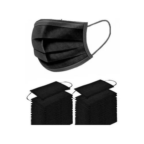 100pcs Black 3 Ply Disposable Surgical Mask 3 layers face masks