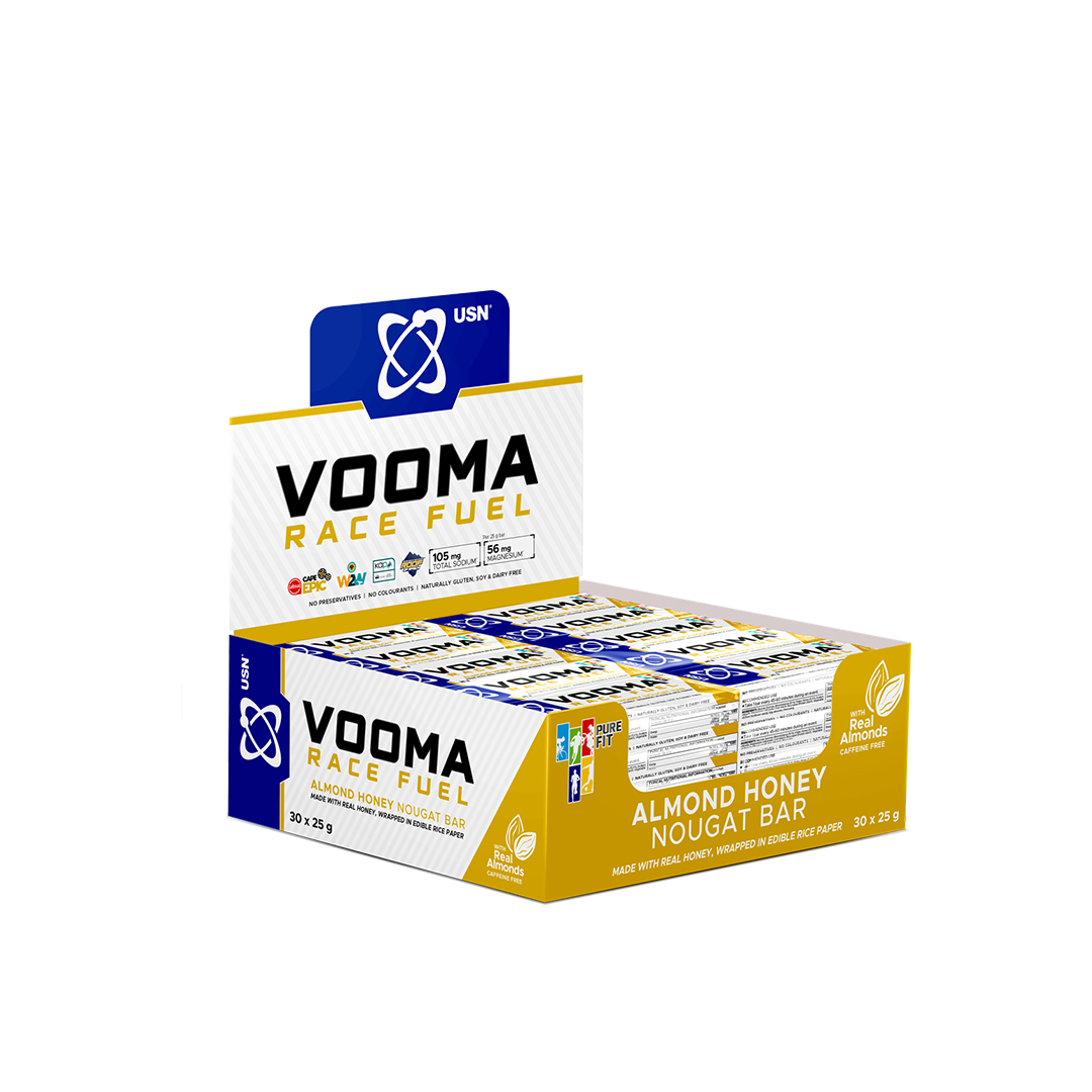 USN Vooma Energy Bars (30 x25g) with Electrolytes & Minerals -  Instant Energy, Endurance & Recovery Support