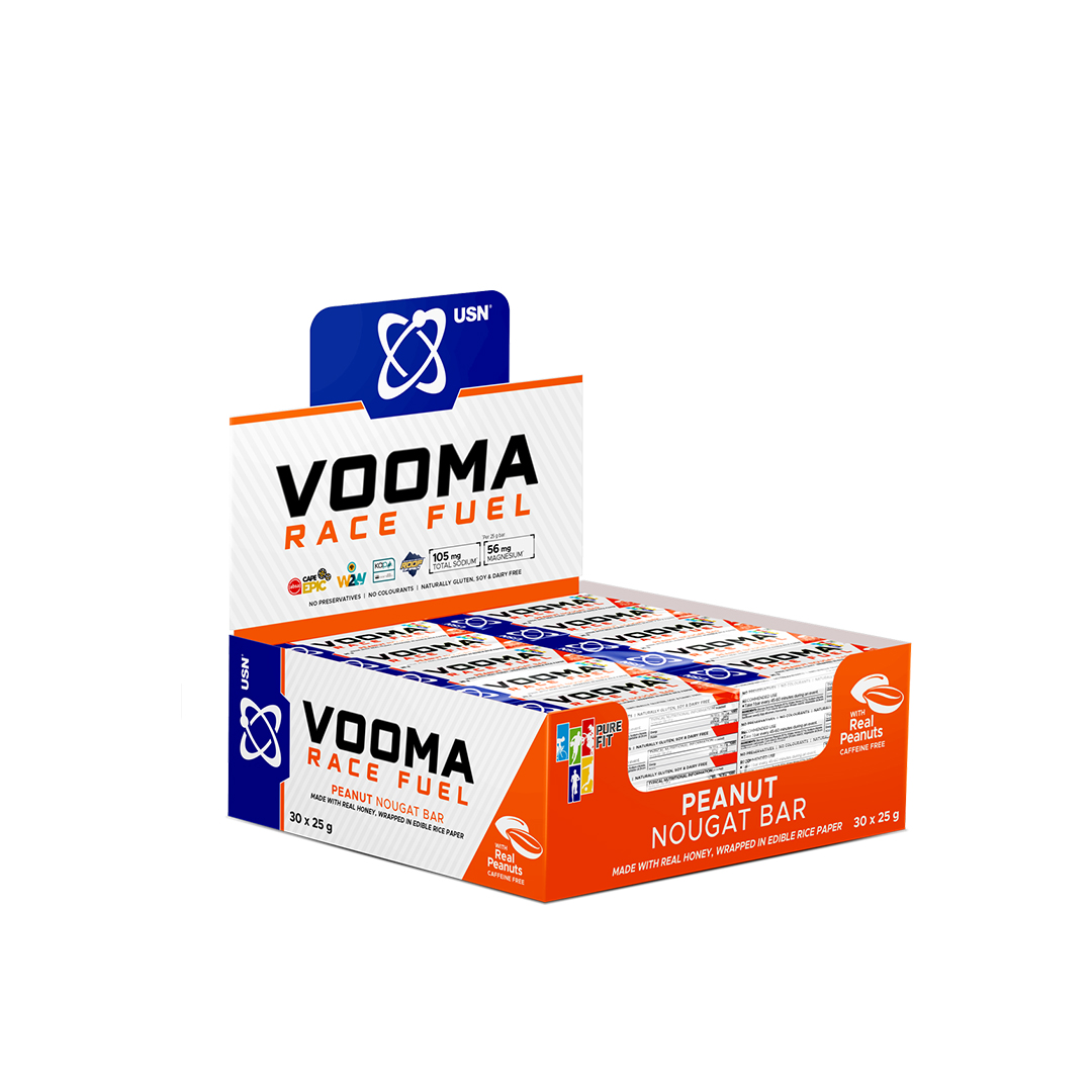 USN Vooma Energy Bars (30 x25g) with Electrolytes & Minerals -  Instant Energy, Endurance & Recovery Support