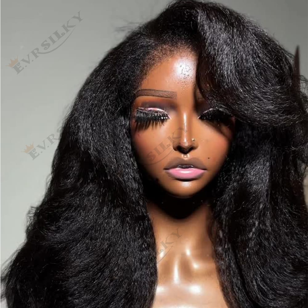 13X4, 4X4  frontalCurly Wave Wigs for Black Women Kinky Straight Curly Ends SEMI human blend  wigs with pure human 4c edges baby hairs