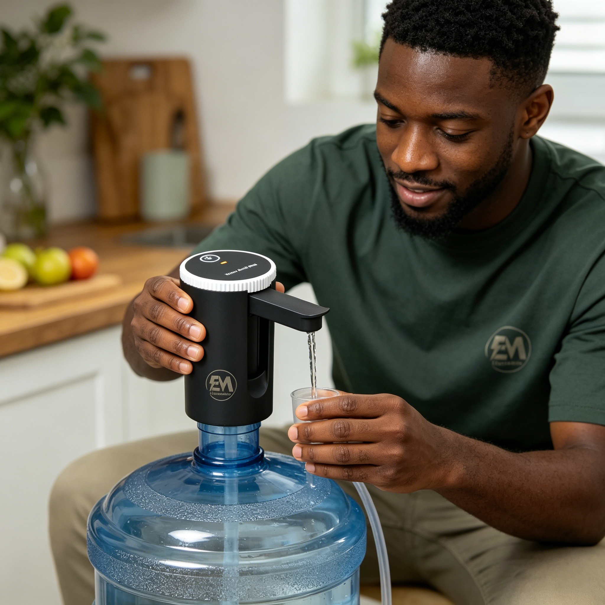 EM Electric Water Dispenser Pump for Gallon Bottles – Rechargeable, Portable Pump with Tap for Home, Office, and Outdoor Use  ElectroMate