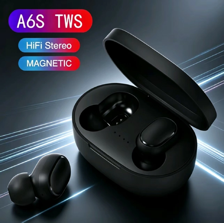 Earpods A6S earbuds Bluetooth earphones Wireless Bluetooth earphones TWS stereo earphones * Sports noise cancelling in ear touch earphones, suitable for all smartphones