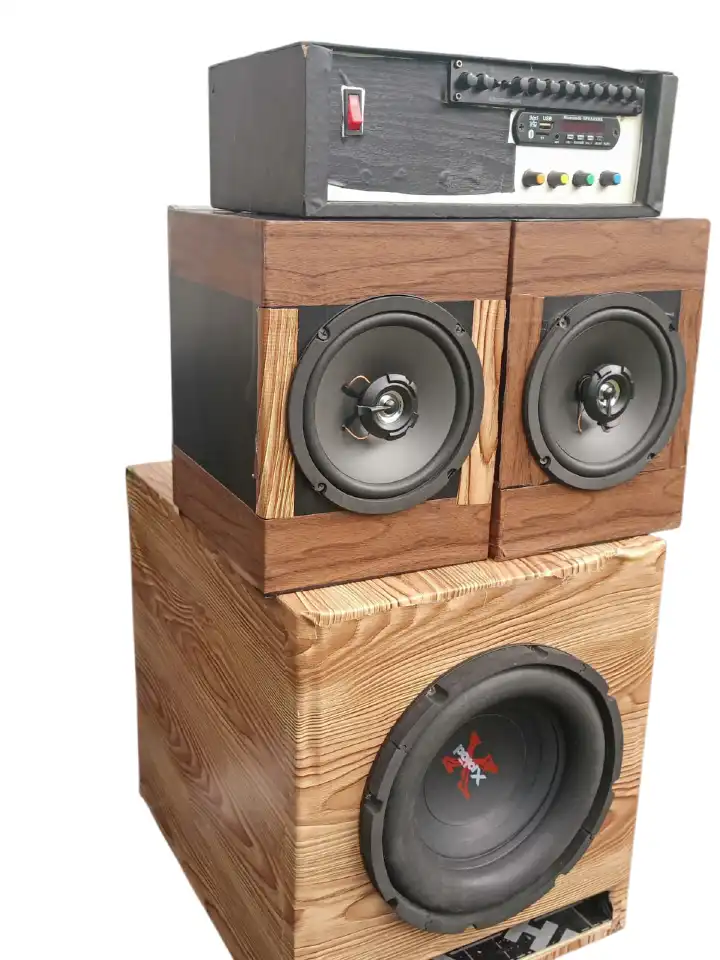 Sony Xplod 2.1 10" Sony Xplod subwoofer Boschman Equaliser Preamp Bluetooth 6.5" Woofers Speakers Bass Boost Stereo effect  Tuned cabinets Deep bass Amplifier Powerful Home Theater sound system