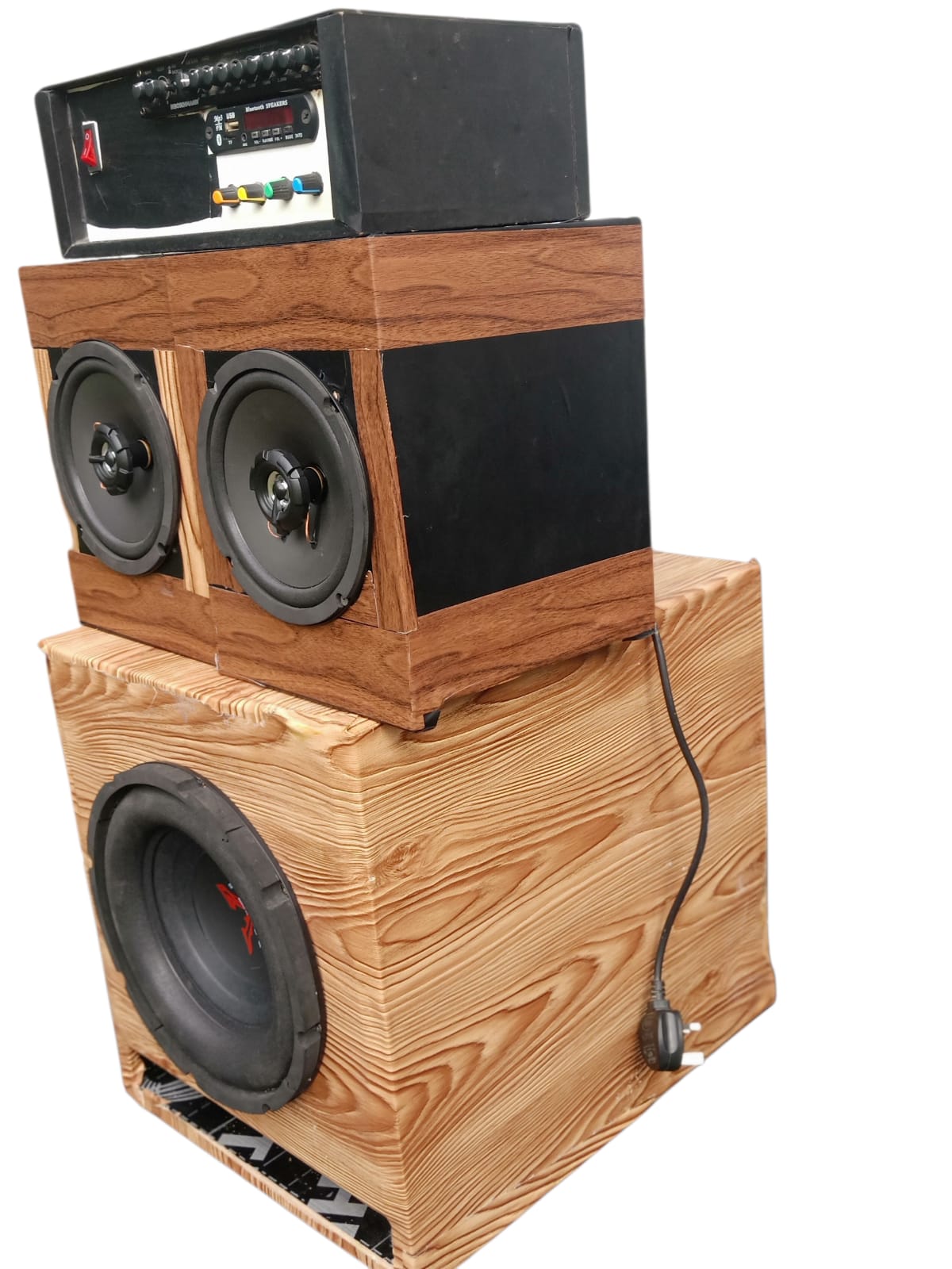 Sony Xplod 2.1 10" Sony Xplod subwoofer Boschman Equaliser Preamp Bluetooth 6.5" Woofers Speakers Bass Boost Stereo effect  Tuned cabinets Deep bass Amplifier Powerful Home Theater sound system