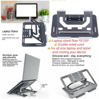 Adjustable Laptop Stand – Foldable Portable Cooling Stand for Desk & Office Use Travel use. Universal fit