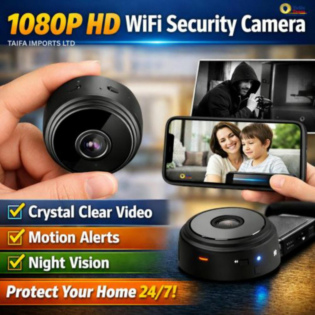 MINI SECRET WIRELESS WIFI SPY HIDDEN CCTV CAMERA WITH MOTION DETECTION  - 1080P SPY SECURITY SURVEILLANCE CAMERAS - 200mAh Built-in Battery