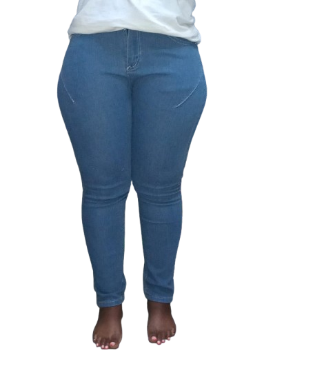 Women’s High-Waist Skinny Jeans – Light Blue. Sizes: 28, 29, 30, 31, 32, 33, 34. Women's Jeans.