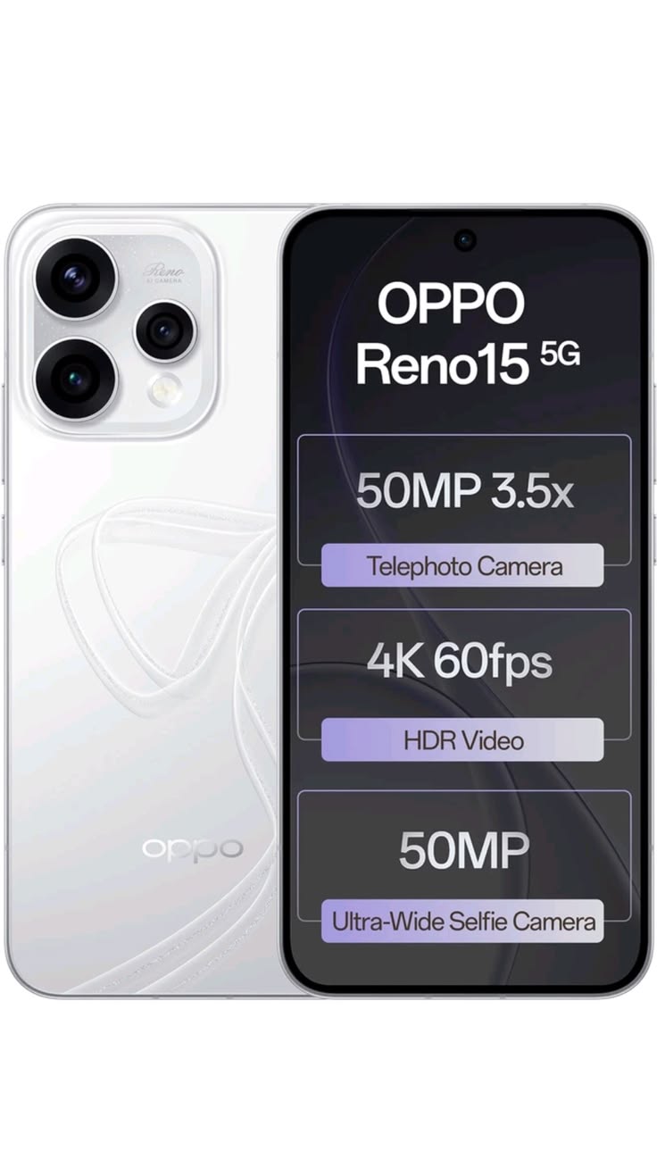 🔥 DEALS !! 🔥OPPO RENO 15 5G 512GB 12GB RAM 6.59" FHD+ AMOLED DISPLAY COLOROS 16.0 OS QUALCOMM SNAPDRAGON® 7 GEN 4 8MP + 50MP + 50MP MAIN CAMERA 50MP SELFIE CAMERA FINGERPRINT (UNDER DISPLAY, OPTICAL