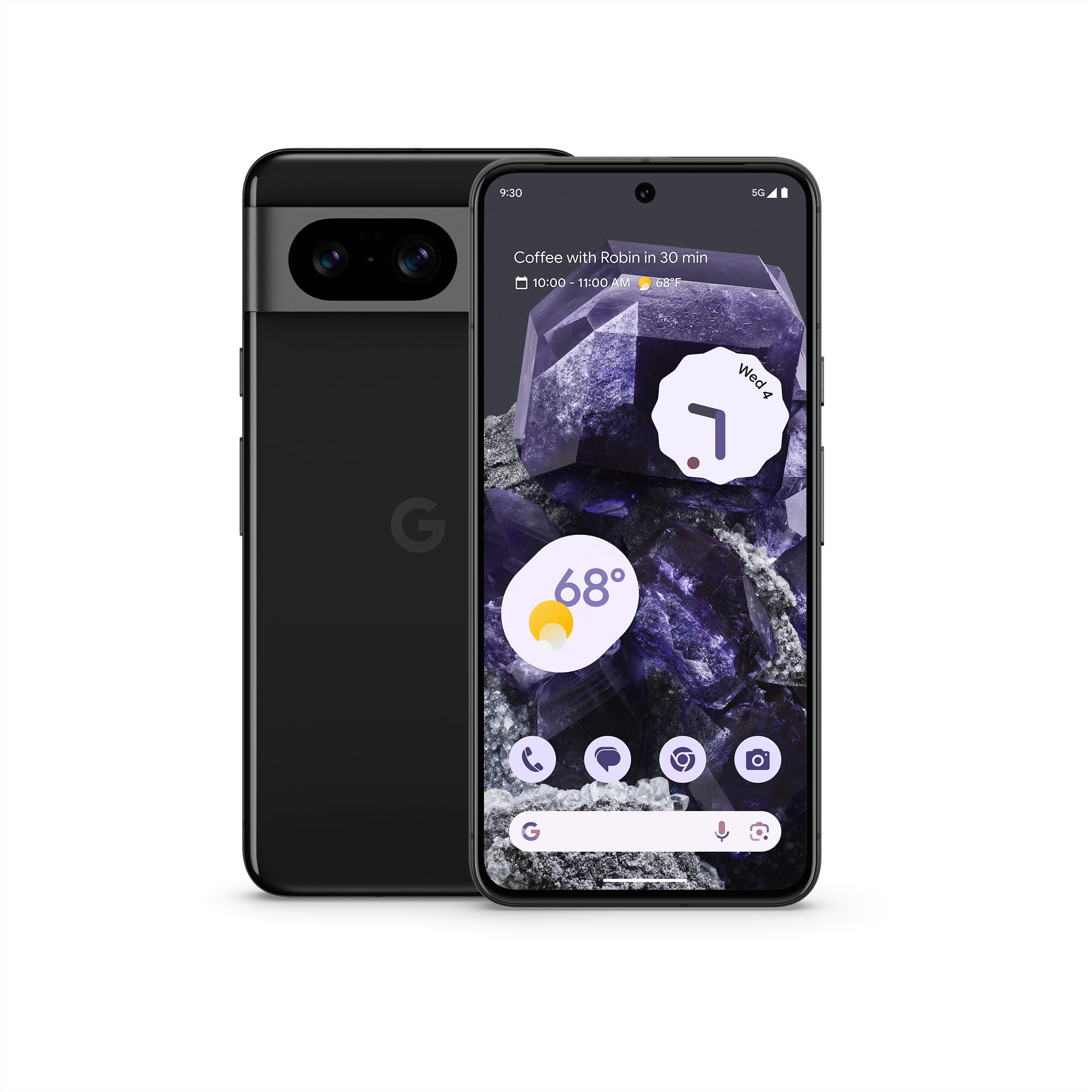 Google pixel 8 128gb rom 8gb ram  6.2 inches OLED,Google Tensor G3 (5 nm latest Android 14, powerful  Li-Ion 4575 mAh and 50 MP + 12MP rear camera It is available in Obsidian, Hazel, Rose color option