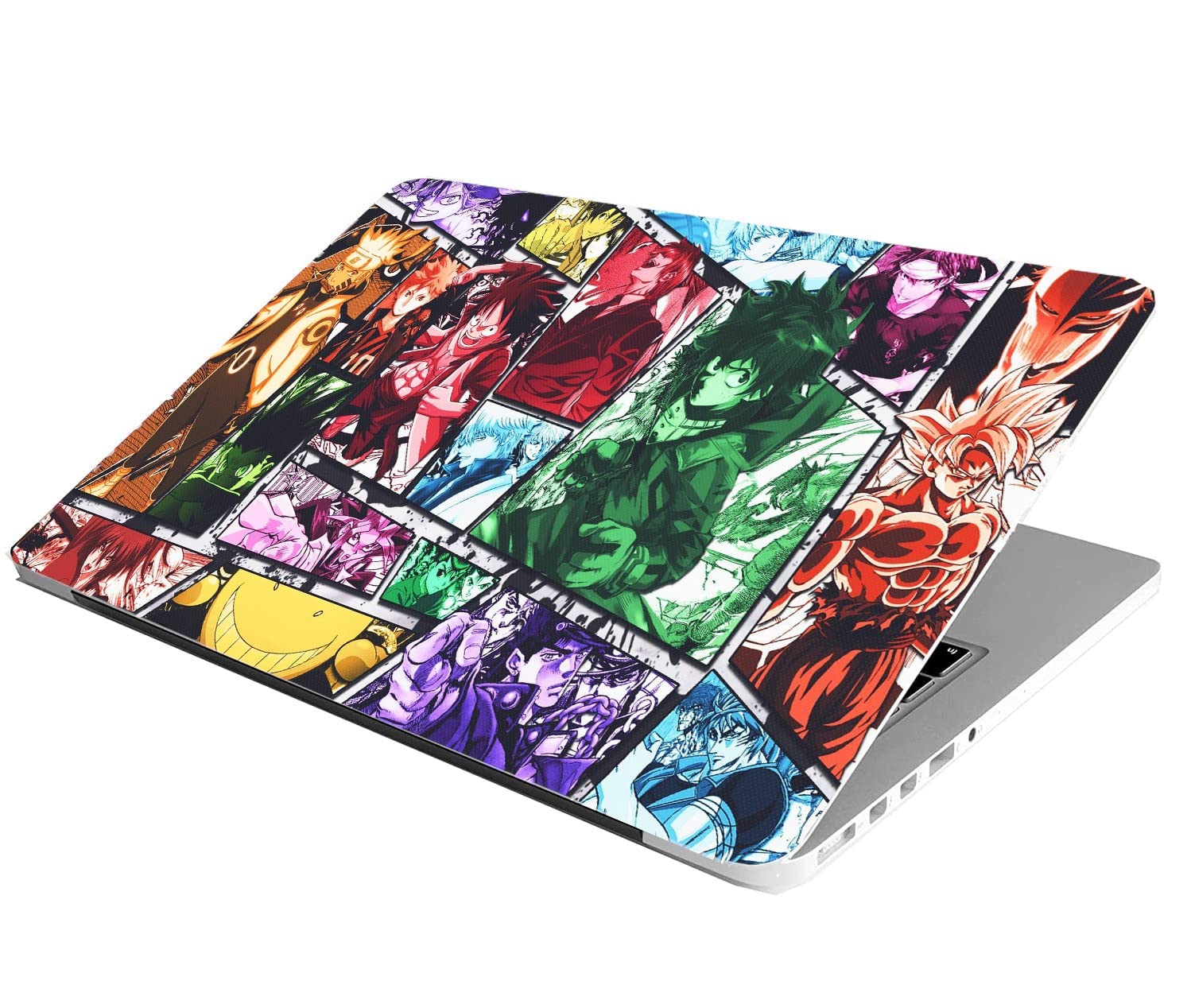 Full Laptop Skin Bubble-Free HD Quality Sticker for Laptops Up to 15.6" Compatible with Apple/Dell/HP/Lenovo/Acer/Asus/Sony (Dustproof Waterproof Scratchproof Reusable)-Anime Multi FL ANM