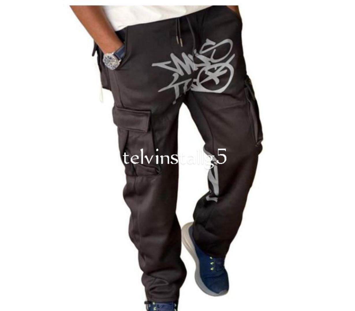 OFFER SALE Minus two designer cargo pants (Baggy-wide leg design, Adjustable waist with drawstrings, With Bold hand- written style PRINTS ,,Multiple cargo pockets on the sides and back,