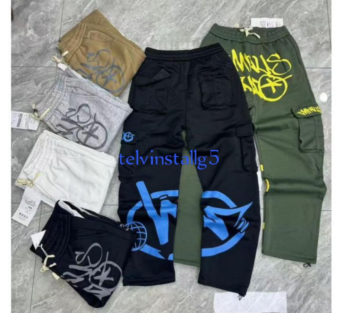 OFFER SALE Minus two designer cargo pants (Baggy-wide leg design, Adjustable waist with drawstrings, With Bold hand- written style PRINTS ,,Multiple cargo pockets on the sides and back,