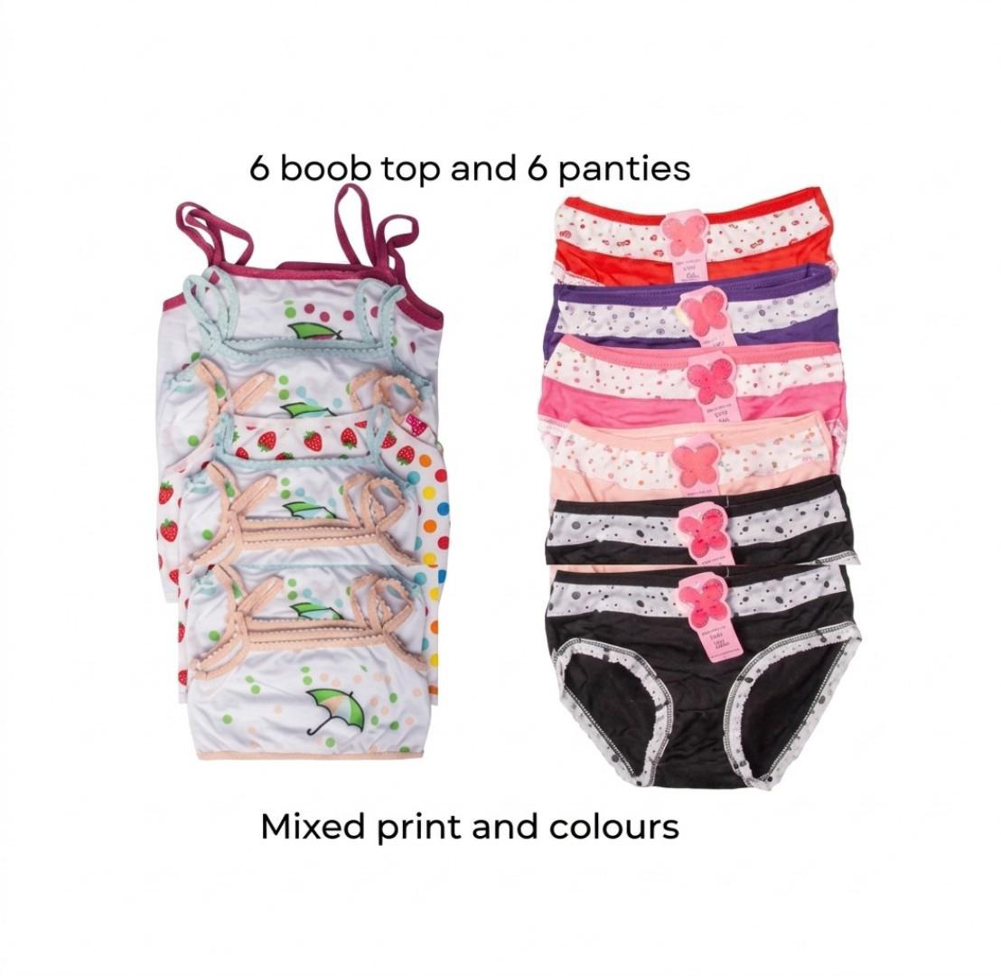 Value Pack:  Teenage Girls’ Essential Comfort Set – Boob tops & Panties