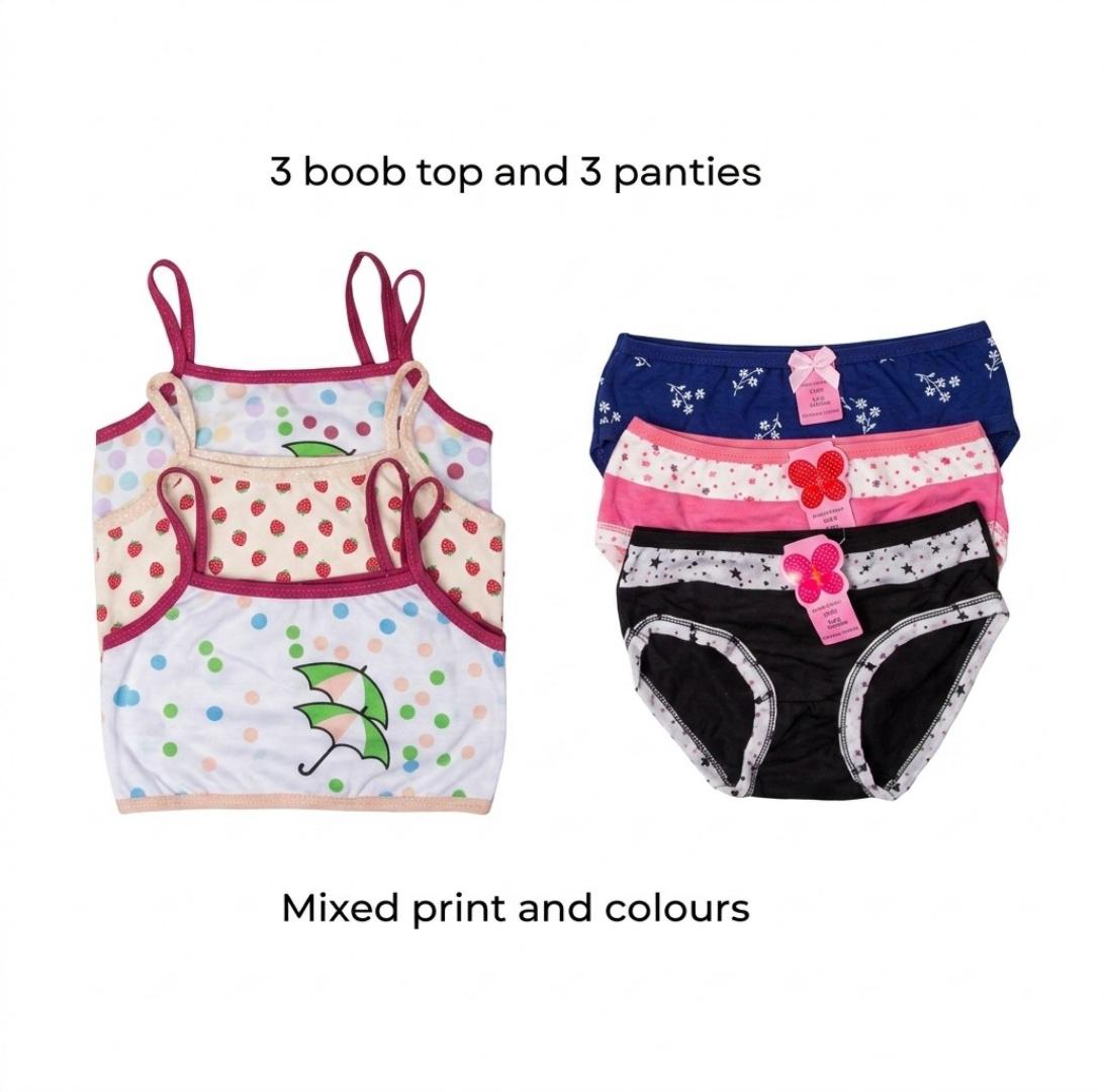 Value Pack:  Teenage Girls’ Essential Comfort Set – Boob tops & Panties