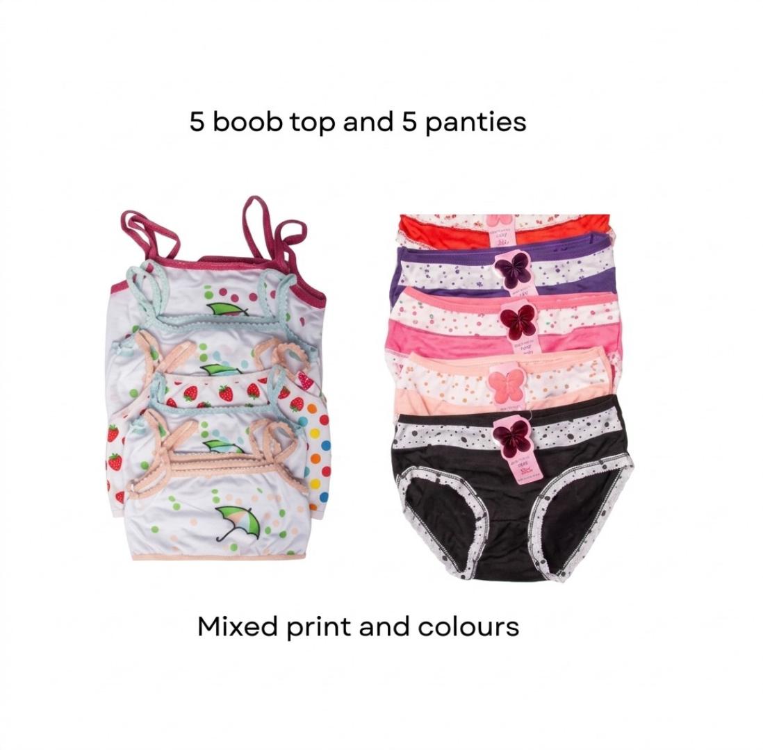 Value Pack:  Teenage Girls’ Essential Comfort Set – Boob tops & Panties