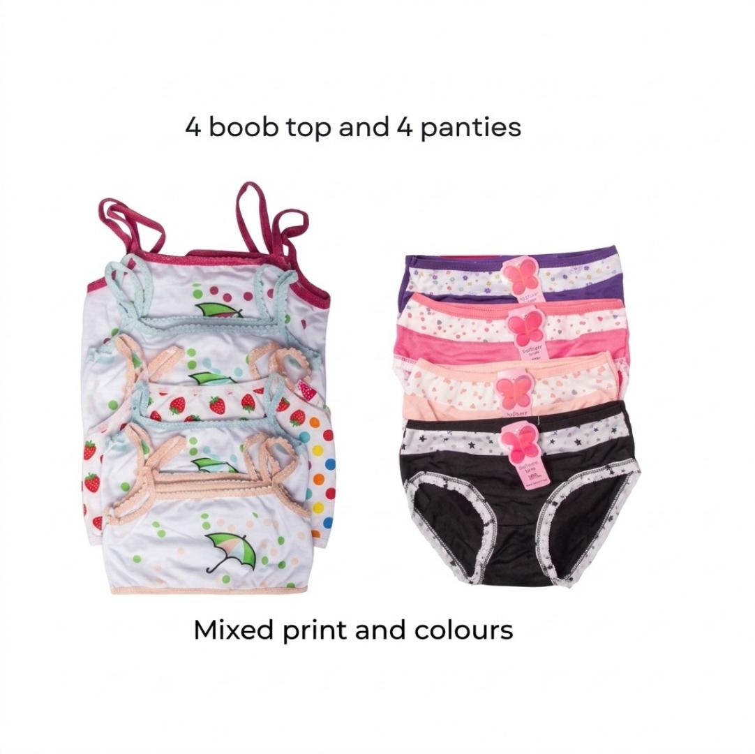Value Pack:  Teenage Girls’ Essential Comfort Set – Boob tops & Panties
