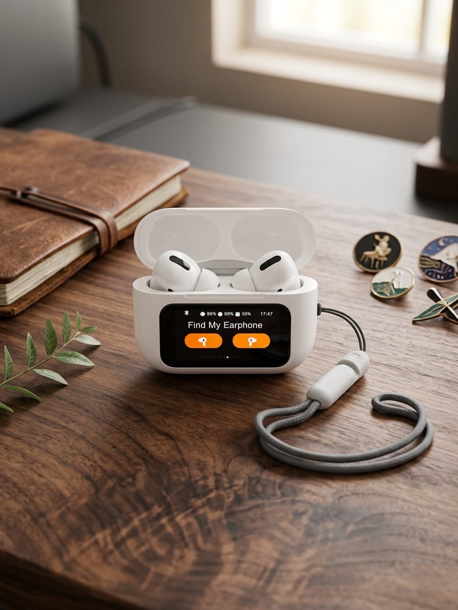 Inkax ANC (Active Noise Cancellation) Original Wireless Earbuds Bluetooth 5.4 with LCD Charging Case Touch Control Noise Cancelling TWS Airpods pro bluetooth Earbuds/Earpods/Earphones/Headphones.