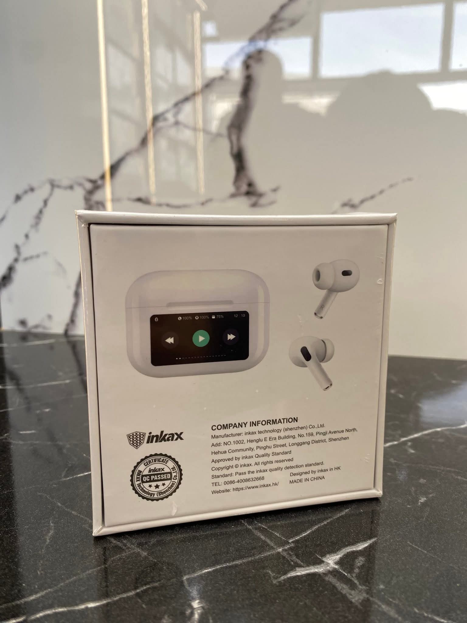 Inkax ANC (Active Noise Cancellation) Original Wireless Earbuds Bluetooth 5.4 with LCD Charging Case Touch Control Noise Cancelling TWS Airpods pro bluetooth Earbuds/Earpods/Earphones/Headphones.